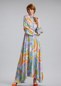Rochie lunga, multicolora RVL