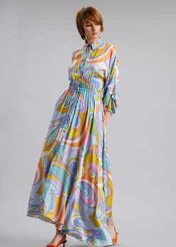 Rochie lunga, multicolora RVL